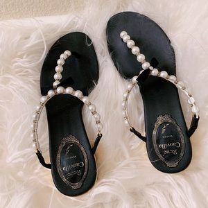 Rene Caovilla Pearl Thong Sandals